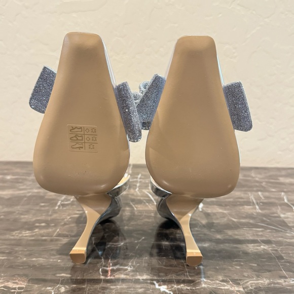 NEW Nalebe Dimante Metallic Cinderella Pumps - Picture 12 of 14